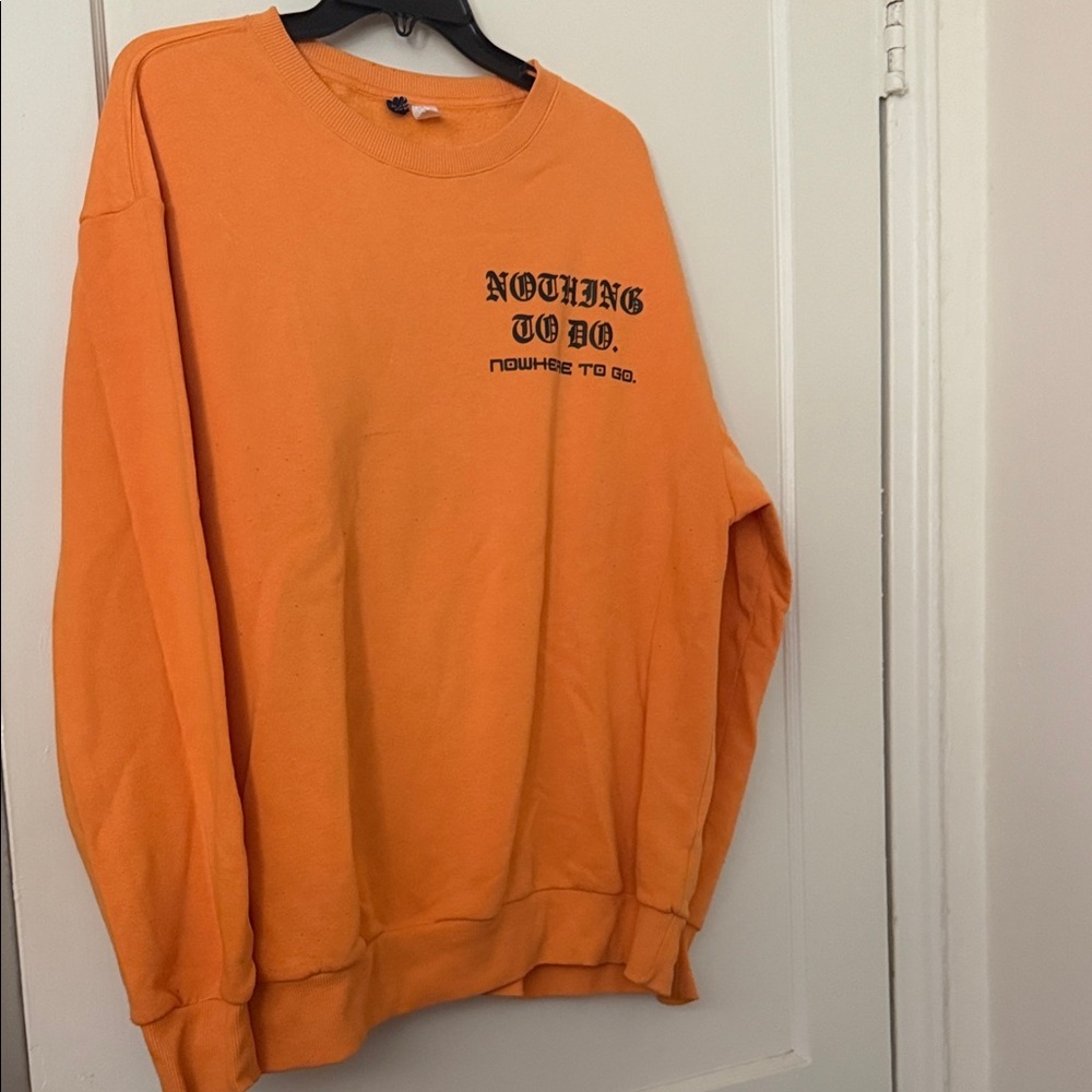 divided h&m Orange Graphic Men's Sweater size: L
